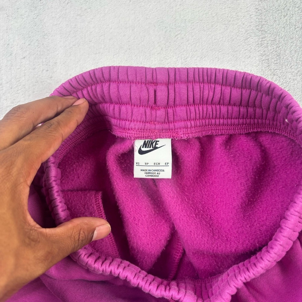 Nike Purple Pink Fleece Jogger Sweatpants Activewear Athletic Unisex Size XS - Picture 3 of 7